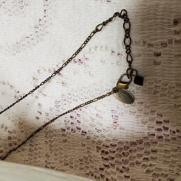 LIZ PAIACIOS Red Crystal 1920s Style Necklace - Picture 2 of 6